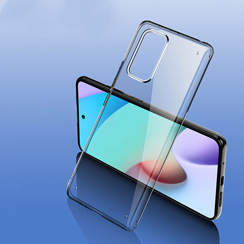 Silikon Schutzhülle Rahmen Tasche Hülle Durchsichtig Transparent W01L für Xiaomi Redmi Note 11 4G (2021) Schwarz