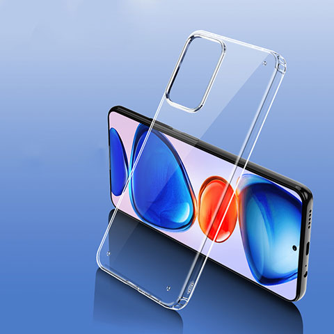 Silikon Schutzhülle Rahmen Tasche Hülle Durchsichtig Transparent W01L für Xiaomi Redmi Note 11 5G Klar