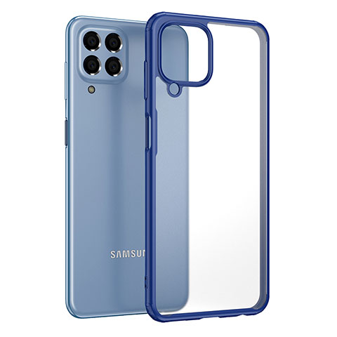 Silikon Schutzhülle Rahmen Tasche Hülle Durchsichtig Transparent WL1 für Samsung Galaxy M33 5G Blau