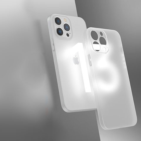 Silikon Schutzhülle Rahmen Tasche Hülle Durchsichtig Transparent WT1 für Apple iPhone 13 Pro Max Weiß