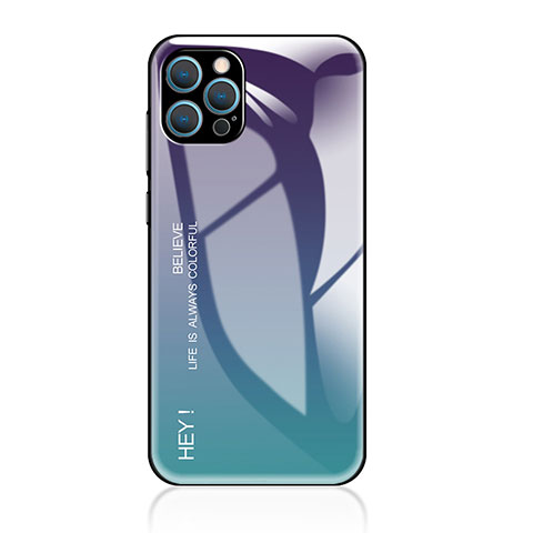 Silikon Schutzhülle Rahmen Tasche Hülle Spiegel Farbverlauf Regenbogen für Apple iPhone 13 Pro Max Violett