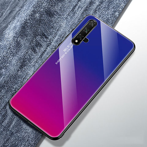 Silikon Schutzhülle Rahmen Tasche Hülle Spiegel Farbverlauf Regenbogen für Huawei Honor 20S Violett