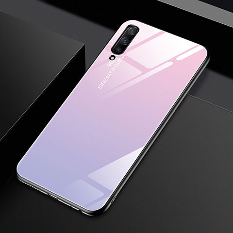 Silikon Schutzhülle Rahmen Tasche Hülle Spiegel Farbverlauf Regenbogen für Huawei Y9s Rosa