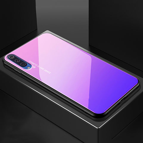 Silikon Schutzhülle Rahmen Tasche Hülle Spiegel Farbverlauf Regenbogen für Xiaomi Mi 9 Lite Rosa