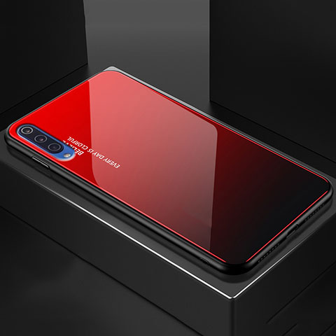 Silikon Schutzhülle Rahmen Tasche Hülle Spiegel Farbverlauf Regenbogen für Xiaomi Mi 9 Lite Rot