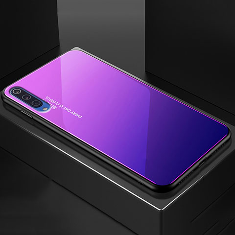 Silikon Schutzhülle Rahmen Tasche Hülle Spiegel Farbverlauf Regenbogen für Xiaomi Mi 9 Lite Violett