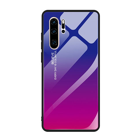 Silikon Schutzhülle Rahmen Tasche Hülle Spiegel Farbverlauf Regenbogen H01 für Huawei P30 Pro New Edition Plusfarbig