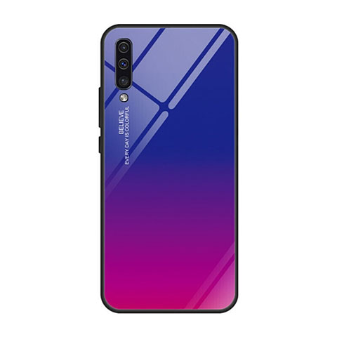 Silikon Schutzhülle Rahmen Tasche Hülle Spiegel Farbverlauf Regenbogen H01 für Samsung Galaxy A90 5G Pink