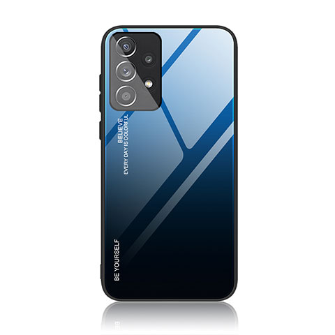 Silikon Schutzhülle Rahmen Tasche Hülle Spiegel Farbverlauf Regenbogen JD1 für Samsung Galaxy A33 5G Blau