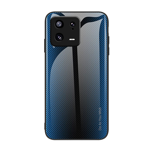 Silikon Schutzhülle Rahmen Tasche Hülle Spiegel Farbverlauf Regenbogen JM1 für Xiaomi Mi 13 5G Blau