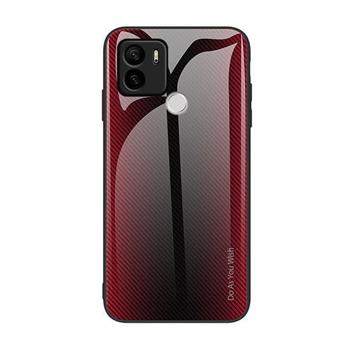 Silikon Schutzhülle Rahmen Tasche Hülle Spiegel Farbverlauf Regenbogen JM1 für Xiaomi Redmi A1 Plus Rot