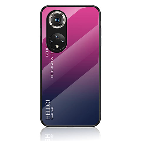 Silikon Schutzhülle Rahmen Tasche Hülle Spiegel Farbverlauf Regenbogen LS1 für Huawei Nova 9 Pro Pink