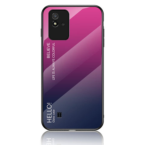 Silikon Schutzhülle Rahmen Tasche Hülle Spiegel Farbverlauf Regenbogen LS1 für Realme C11 (2021) Pink