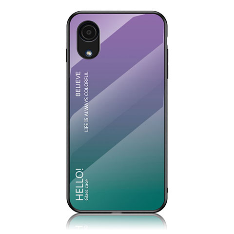 Silikon Schutzhülle Rahmen Tasche Hülle Spiegel Farbverlauf Regenbogen LS1 für Samsung Galaxy A03 Core Plusfarbig