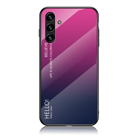 Silikon Schutzhülle Rahmen Tasche Hülle Spiegel Farbverlauf Regenbogen LS1 für Samsung Galaxy A13 5G Pink