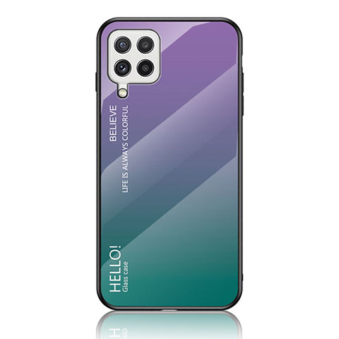 Silikon Schutzhülle Rahmen Tasche Hülle Spiegel Farbverlauf Regenbogen LS1 für Samsung Galaxy A22 4G Plusfarbig