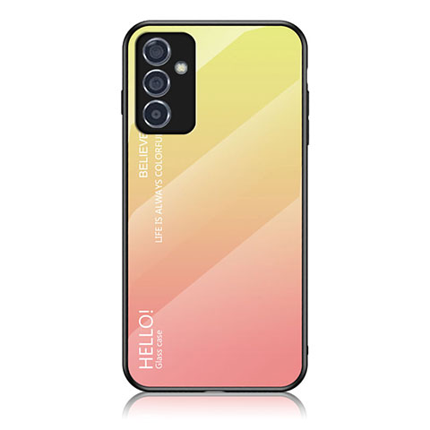Silikon Schutzhülle Rahmen Tasche Hülle Spiegel Farbverlauf Regenbogen LS1 für Samsung Galaxy A82 5G Gelb