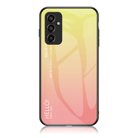 Silikon Schutzhülle Rahmen Tasche Hülle Spiegel Farbverlauf Regenbogen LS1 für Samsung Galaxy F13 4G Gelb