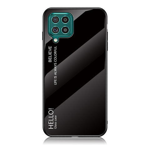 Silikon Schutzhülle Rahmen Tasche Hülle Spiegel Farbverlauf Regenbogen LS1 für Samsung Galaxy F62 5G Schwarz