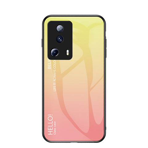 Silikon Schutzhülle Rahmen Tasche Hülle Spiegel Farbverlauf Regenbogen LS1 für Xiaomi Mi 13 Lite 5G Gelb