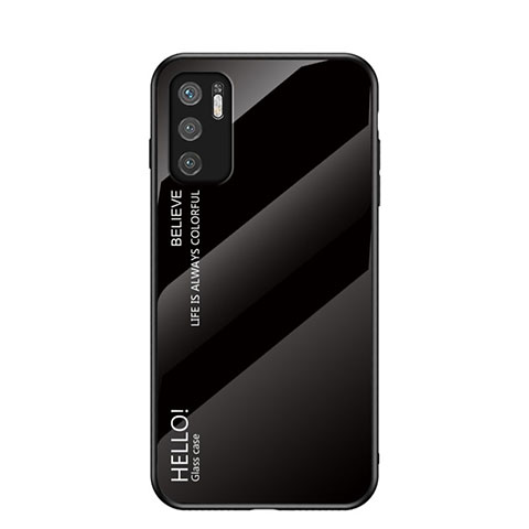 Silikon Schutzhülle Rahmen Tasche Hülle Spiegel Farbverlauf Regenbogen LS1 für Xiaomi POCO M3 Pro 5G Schwarz