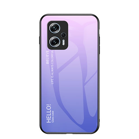 Silikon Schutzhülle Rahmen Tasche Hülle Spiegel Farbverlauf Regenbogen LS1 für Xiaomi Poco X4 GT 5G Helles Lila