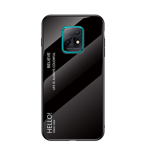 Silikon Schutzhülle Rahmen Tasche Hülle Spiegel Farbverlauf Regenbogen LS1 für Xiaomi Redmi 10X Pro 5G Schwarz