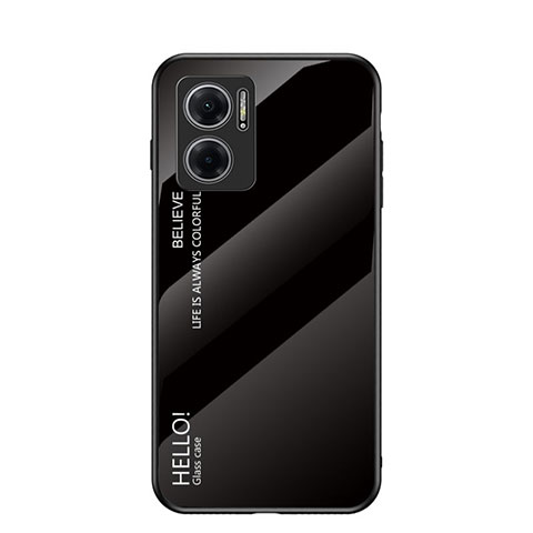 Silikon Schutzhülle Rahmen Tasche Hülle Spiegel Farbverlauf Regenbogen LS1 für Xiaomi Redmi 11 Prime 5G Schwarz