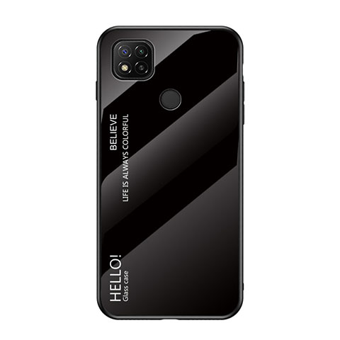 Silikon Schutzhülle Rahmen Tasche Hülle Spiegel Farbverlauf Regenbogen LS1 für Xiaomi Redmi 9C NFC Schwarz