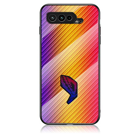 Silikon Schutzhülle Rahmen Tasche Hülle Spiegel Farbverlauf Regenbogen LS2 für Asus ROG Phone 5 Ultimate Rosa