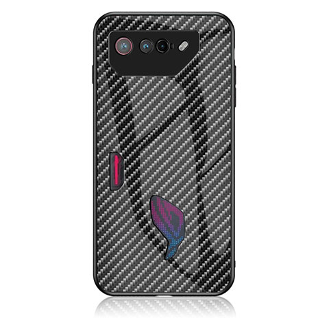 Silikon Schutzhülle Rahmen Tasche Hülle Spiegel Farbverlauf Regenbogen LS2 für Asus ROG Phone 7 Ultimate Schwarz