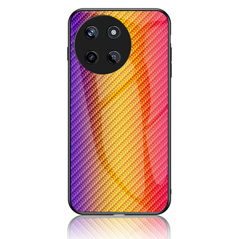 Silikon Schutzhülle Rahmen Tasche Hülle Spiegel Farbverlauf Regenbogen LS2 für Realme 11 4G Orange