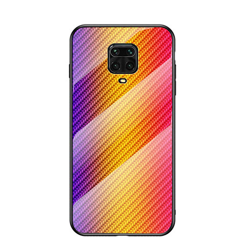 Silikon Schutzhülle Rahmen Tasche Hülle Spiegel Farbverlauf Regenbogen LS2 für Xiaomi Redmi Note 9 Pro Max Rosa