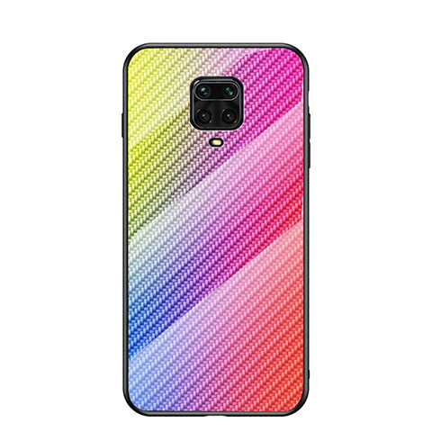 Silikon Schutzhülle Rahmen Tasche Hülle Spiegel Farbverlauf Regenbogen LS2 für Xiaomi Redmi Note 9S Orange