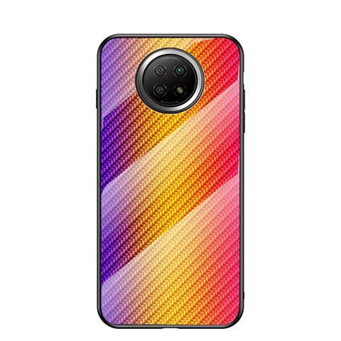 Silikon Schutzhülle Rahmen Tasche Hülle Spiegel Farbverlauf Regenbogen LS2 für Xiaomi Redmi Note 9T 5G Orange