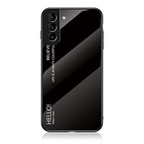 Silikon Schutzhülle Rahmen Tasche Hülle Spiegel Farbverlauf Regenbogen M02 für Samsung Galaxy S21 FE 5G Schwarz