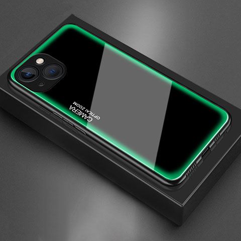 Silikon Schutzhülle Rahmen Tasche Hülle Spiegel für Apple iPhone 14 Grün