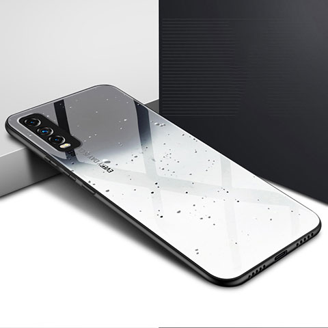 Silikon Schutzhülle Rahmen Tasche Hülle Spiegel für Vivo Y30 Grau