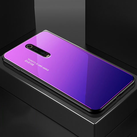 Silikon Schutzhülle Rahmen Tasche Hülle Spiegel für Xiaomi Mi 9T Pro Violett