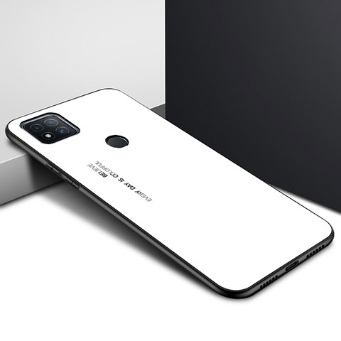 Silikon Schutzhülle Rahmen Tasche Hülle Spiegel für Xiaomi POCO C31 Weiß