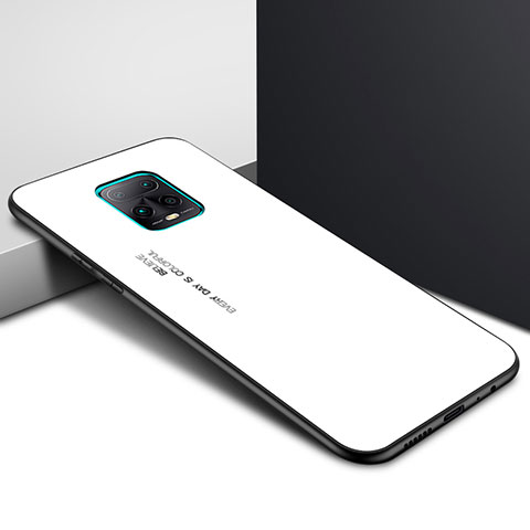 Silikon Schutzhülle Rahmen Tasche Hülle Spiegel für Xiaomi Redmi 10X Pro 5G Weiß