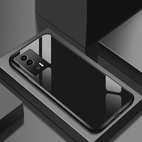 Silikon Schutzhülle Rahmen Tasche Hülle Spiegel für Xiaomi Redmi K60 5G Schwarz