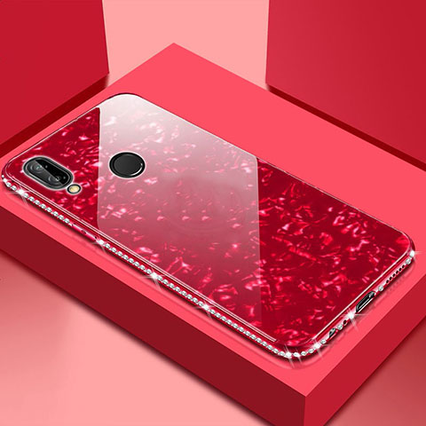 Silikon Schutzhülle Rahmen Tasche Hülle Spiegel M01 für Huawei Honor V10 Lite Rot