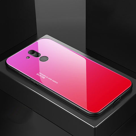 Silikon Schutzhülle Rahmen Tasche Hülle Spiegel M02 für Huawei Mate 20 Lite Pink