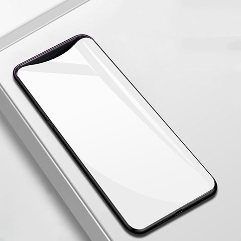 Silikon Schutzhülle Rahmen Tasche Hülle Spiegel M02 für Oppo Find X Weiß