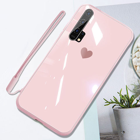 Silikon Schutzhülle Rahmen Tasche Hülle Spiegel T01 für Huawei Honor 20 Pro Rosa