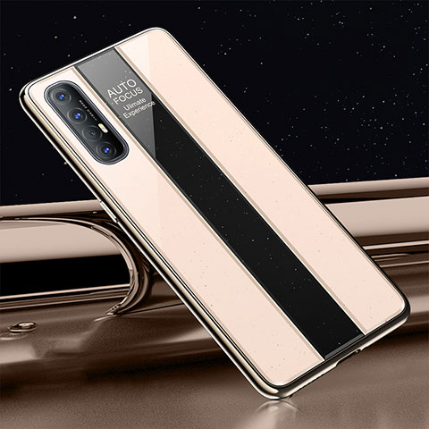 Silikon Schutzhülle Rahmen Tasche Hülle Spiegel T01 für Oppo Find X2 Neo Gold