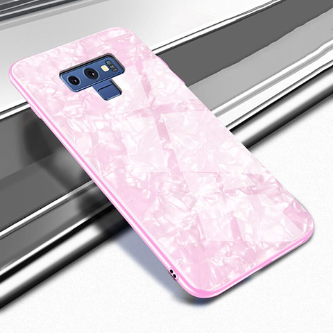 Silikon Schutzhülle Rahmen Tasche Hülle Spiegel T01 für Samsung Galaxy Note 9 Rosa