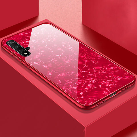 Silikon Schutzhülle Rahmen Tasche Hülle Spiegel T03 für Huawei Nova 5 Pro Rot