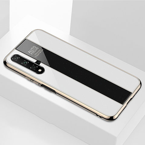Silikon Schutzhülle Rahmen Tasche Hülle Spiegel T04 für Huawei Honor 20S Weiß